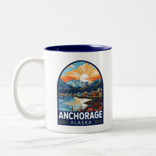 Anchorage Alaska Reisemöglichkeiten Zweifarbige Tasse