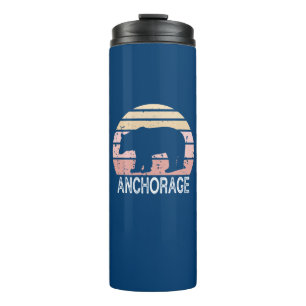 Anchorage Alaska Retro Bär Thermosbecher