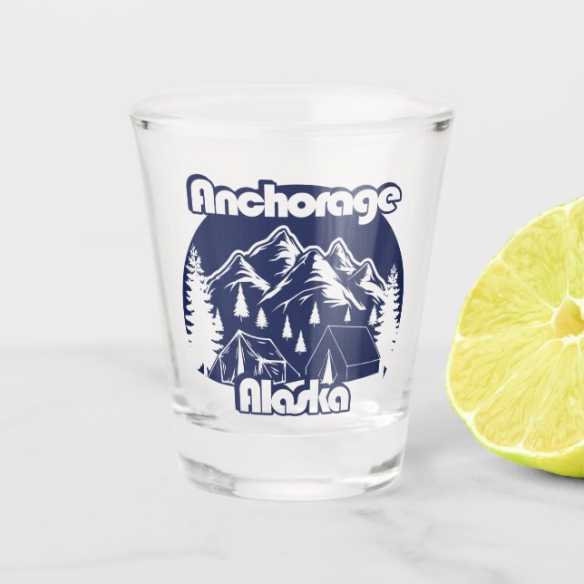 Anchorage Alaska Schnapsglas (Vorderseite)