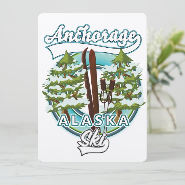 Anchorage Alaska Ski Logo (Stehend Vorderseite)