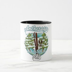 Anchorage Alaska Ski-Logo Tasse