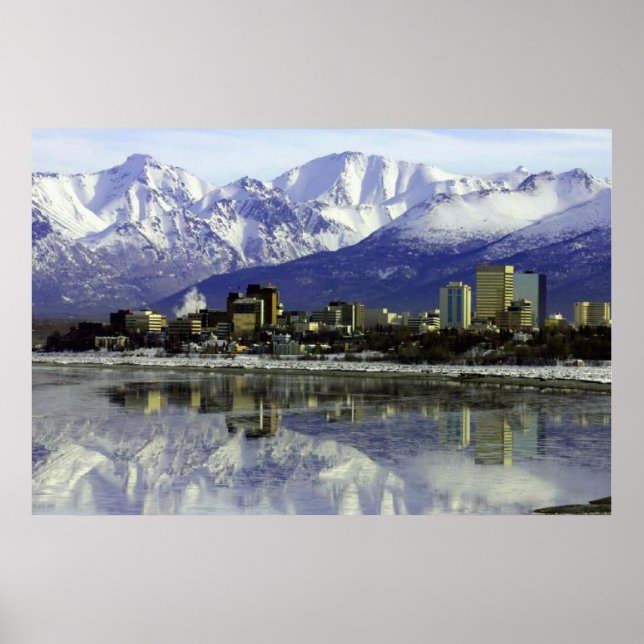 Anchorage Alaska Skyline Poster (Vorne)