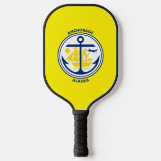 Anchorage (Alaska) Stadtflagge Pickleball Schläger