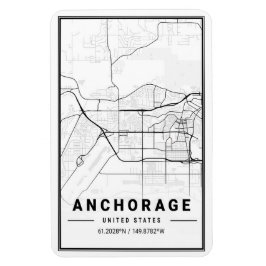 Anchorage Alaska USA City Travel City Map Magnet