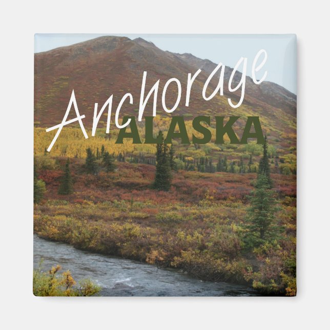 Anchorage Alaska USA Souvenir Kühlschrankmagnet Magnet (Vorne)