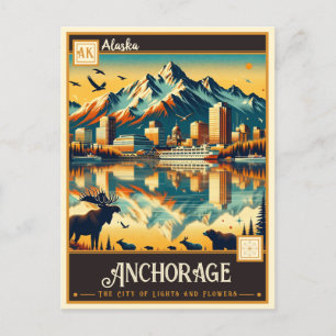 Anchorage, Alaska Vintage Postkarte