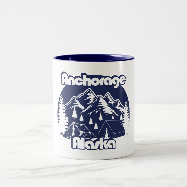 Anchorage Alaska Zweifarbige Tasse (Mittel)