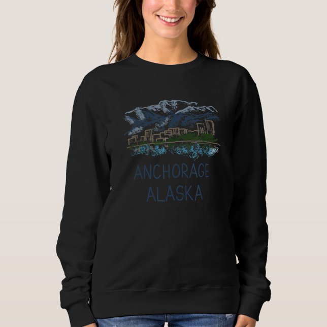 Anchorage City Alaska souvenir  for men women 1 Sweatshirt (Vorderseite)