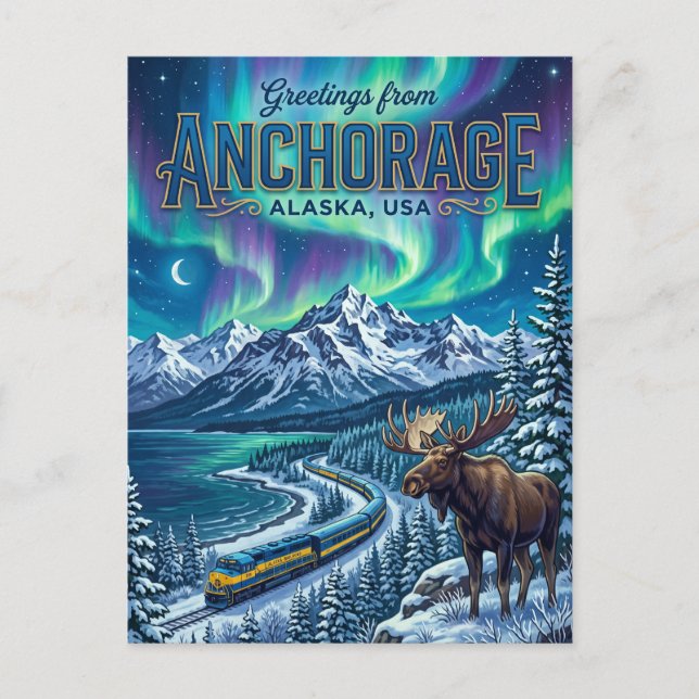 Anchorage USA Postkarte (Vorderseite)