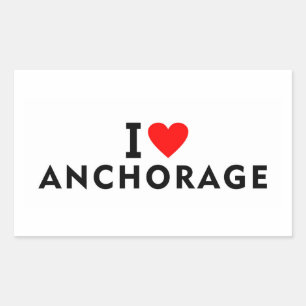 Anchorage Vereinigte Staaten amerika usa liebe Sta Rechteckiger Aufkleber