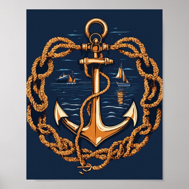Anchored Resolve” Tee Poster (Vorne)