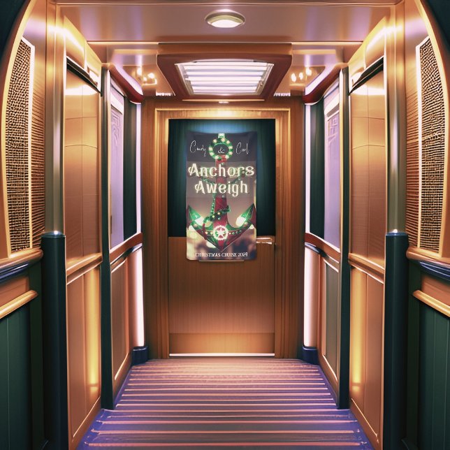 Anchors Away Christmas Cruise Banner (Cabin door decor )