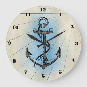Anchors Aweigh Große Wanduhr