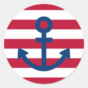 Anchors Aweigh Runder Aufkleber