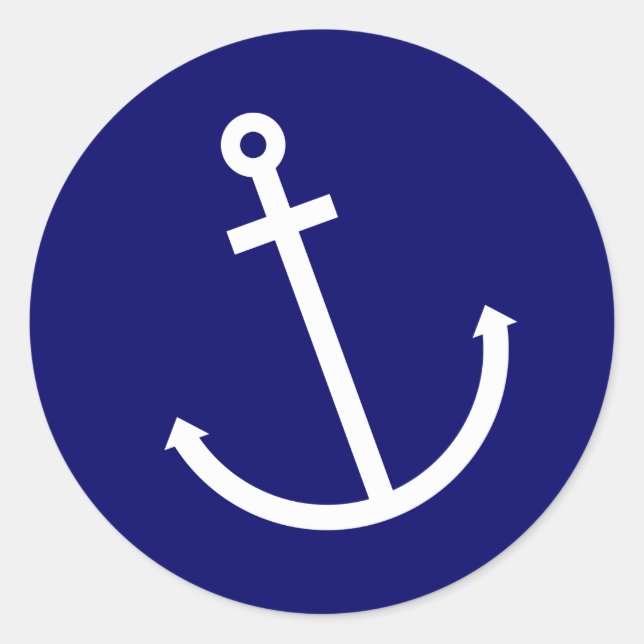 Anchors Aweigh Runder Aufkleber (Vorderseite)