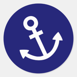 Anchors Aweigh Runder Aufkleber