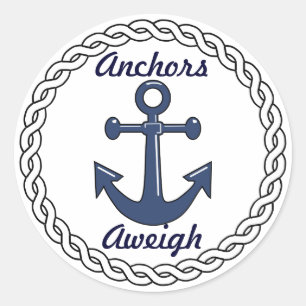 Anchors Aweigh Umschlag Aufklebers Runder Aufkleber