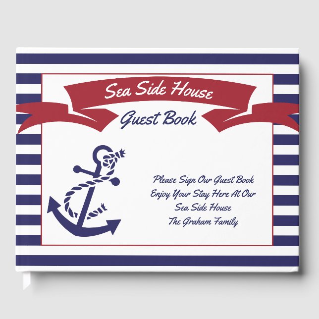 Anchors Aweigh Vacation Rental Guest Book Gästebuch (Vorderseite)