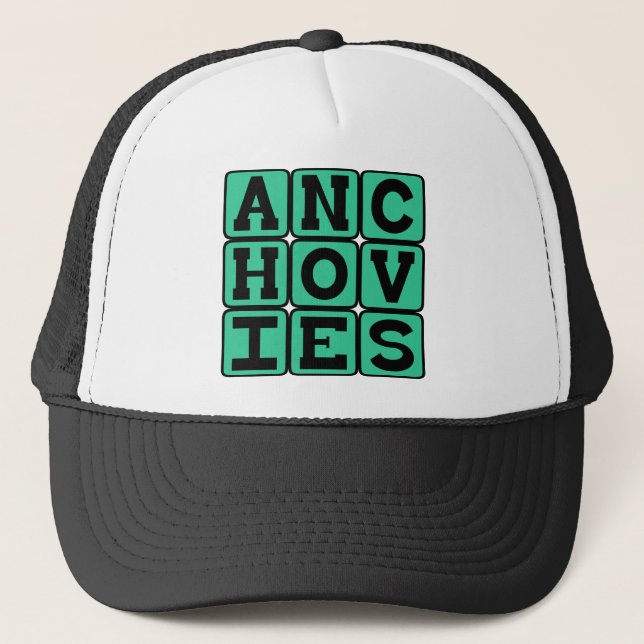 Anchovis, Pizza Topping Truckerkappe (Vorderseite)