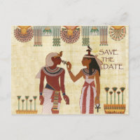 Ancient Ägypten Save the Date Postcard afrikanisch