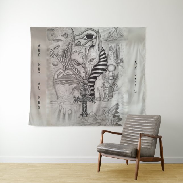 Ancient Aliens , Anubis Wandteppich (Beispiel (Horizontal))