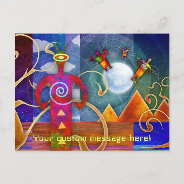 Ancient Astro Alien Angels auf dem Vormarsch Postkarte (Vorderseite)