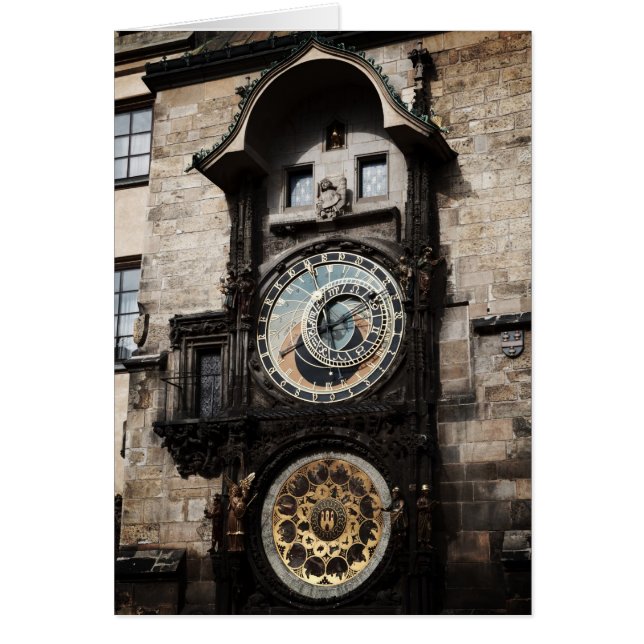Ancient Astrologie Uhr Uhr Uhr in Prag Tschechisch (Vorne)