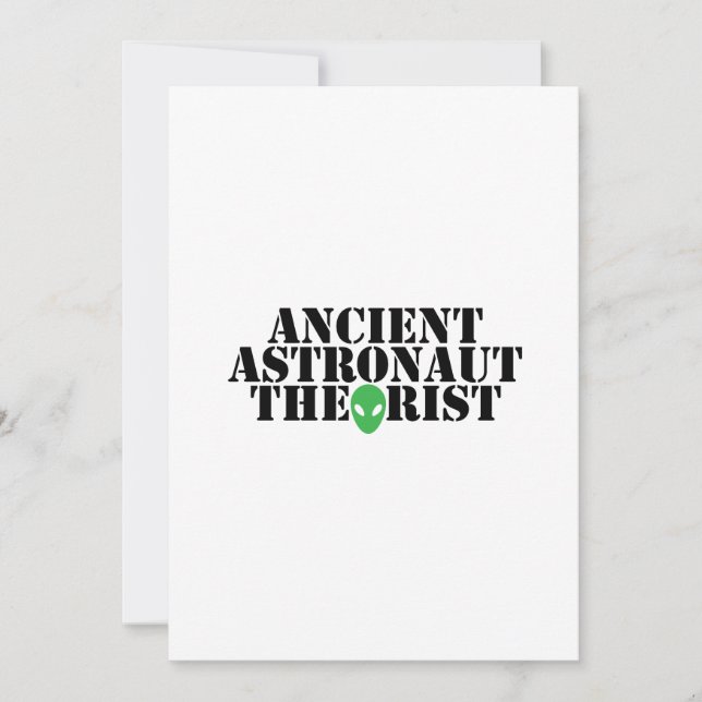 Ancient Astronaut Theorist Alien Funny Birthday Karte (Vorderseite)