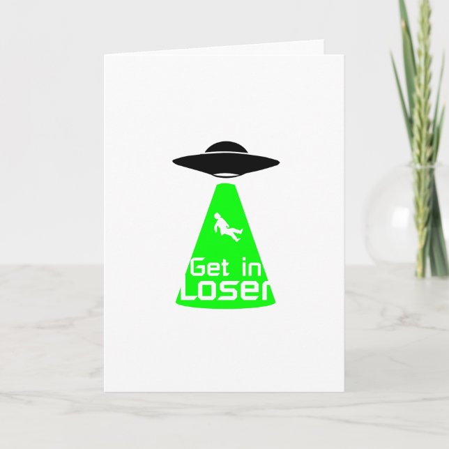 Ancient Astronaut Theorist Alien Funny Birthday Karte (Vorderseite)