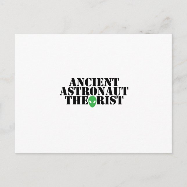 Ancient Astronaut Theorist Alien Funny Birthday Postkarte (Vorderseite)