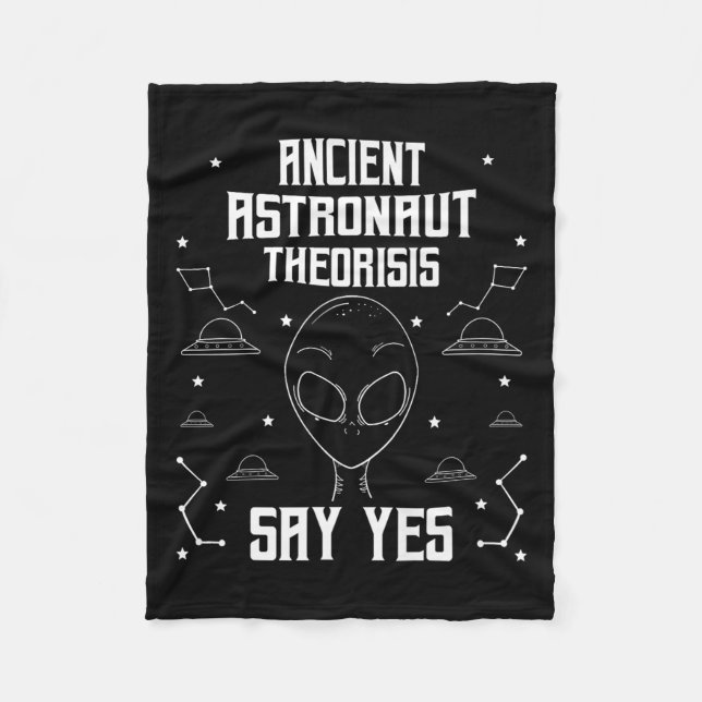 Ancient Astronauten sagen Ja Funny Extrater Fleecedecke (Vorderseite)
