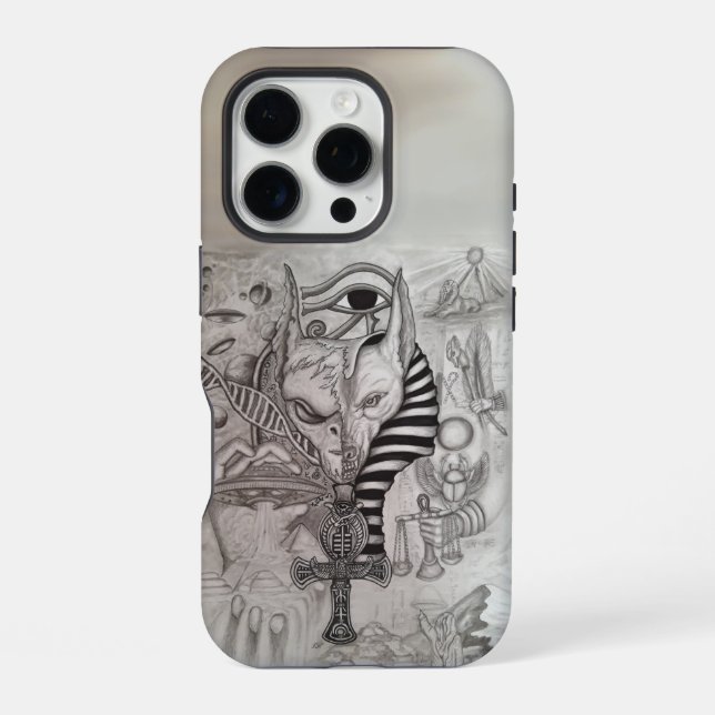 Ancient Außerirdischen , Anubis iPhone Hülle (Rückseite)