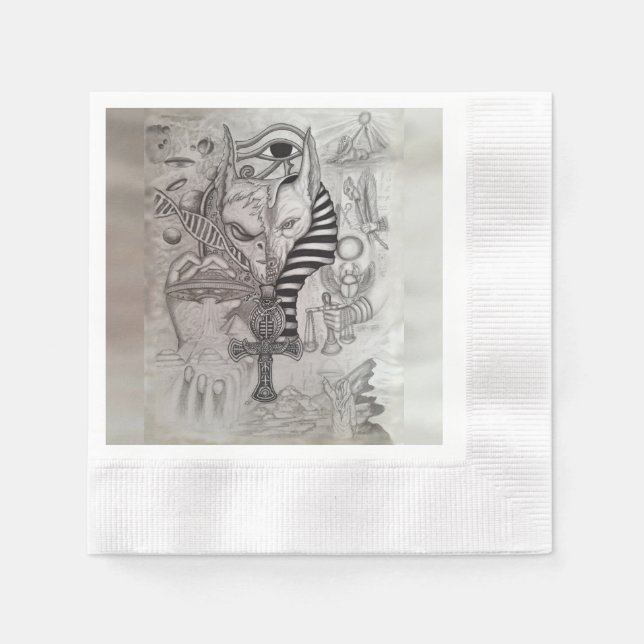 Ancient Außerirdischen , Anubis Serviette (Vorderseite)