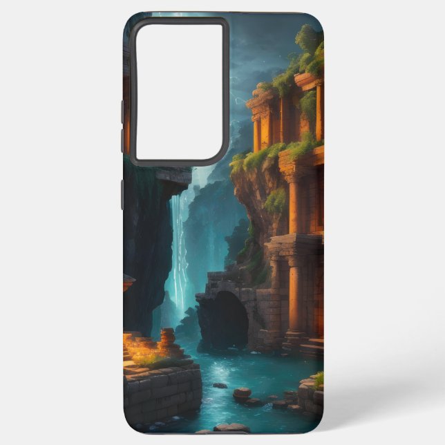 Ancient Bath House - Mystic Pools Samsung Galaxy Hülle (Rückseite)
