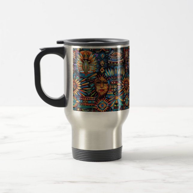 Ancient Blue "Pre-Columbian Tapestry" 444 ml Tasse (Links)
