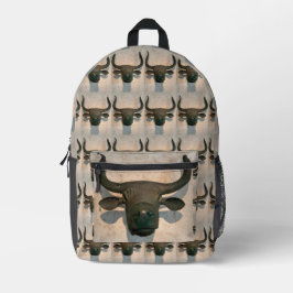 Ancient bull bedruckter rucksack