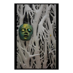 Ancient Celebrity Death Mask Poster