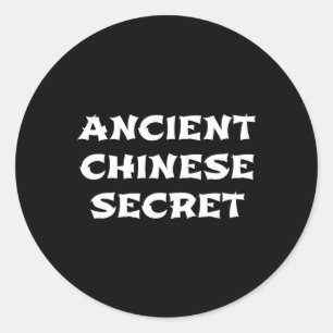 Ancient Chinese Secret Funny Halloween Sauce T Shi Runder Aufkleber