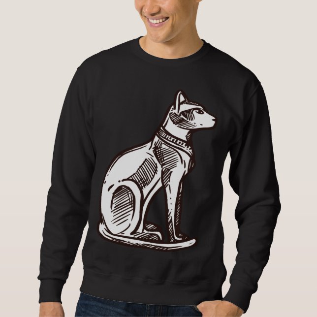 Ancient Egypt Cat Goddess Sacred Animal Deity God Sweatshirt (Vorderseite)