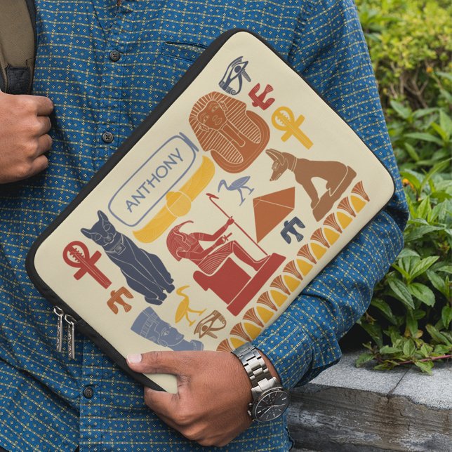 Ancient Egypt Egyptian Graphics Collage Laptopschutzhülle (Von Creator hochgeladen)