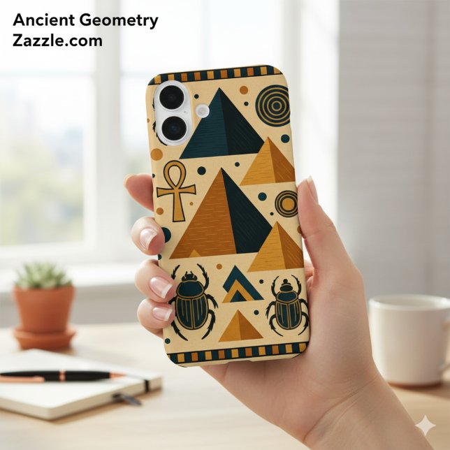 Ancient Egypt Mystique Geometric Papyrus Case-Mate iPhone Hülle (Von Creator hochgeladen)
