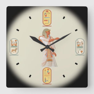 Ancient Egypt ~ Pharaoh Mienptah-Hotéphimat ~1878 Quadratische Wanduhr