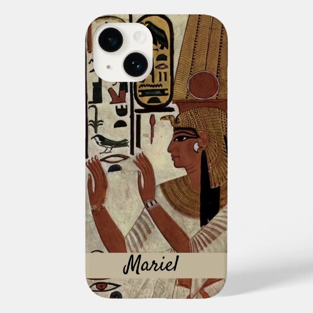 Ancient Egypt Queen in Black and Beige Case-Mate iPhone Hülle (Rückseite)