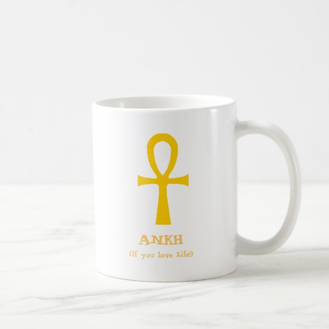 Ancient Egyptian Ankh Symbol Pun Spaß Funny Tasse (Rechts)