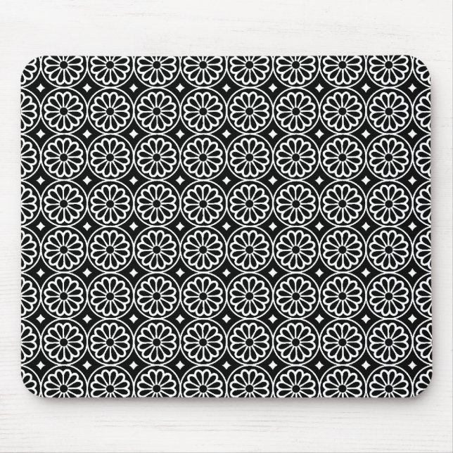 Ancient Egyptian Flowers - Black Mousepad (Vorne)