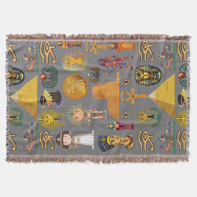 Ancient Egyptian Hieroglyphic -Pattern Pharaoh  Decke (Vorderseite)