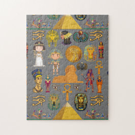 Ancient Egyptian Hieroglyphic -Pattern Pharaoh  Puzzle