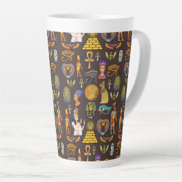 Ancient Egyptian Hieroglyphic Pattern Symbol Milchtasse
