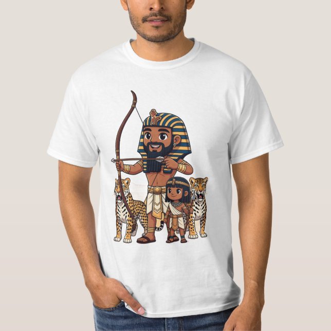 Ancient Egyptian Hunt with Leopards T-Shirt (Vorderseite)