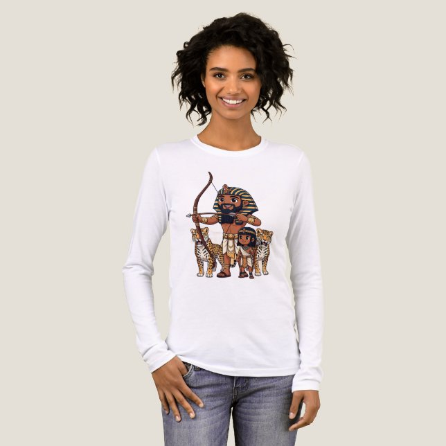Ancient Egyptian Hunt with Leopards Tri-Blend Shirt (Vorderseite voll)